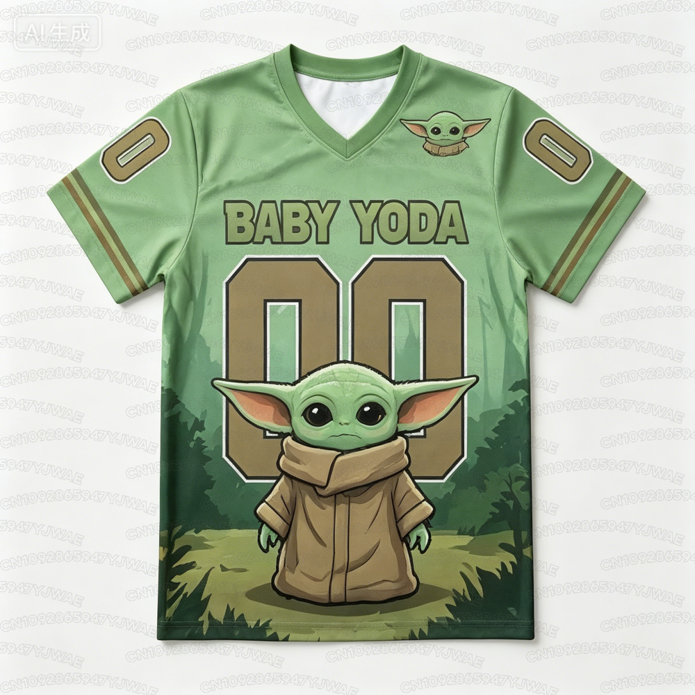 Baby Yoda Clothing - Summer Grogu Football Jersey Baby Yoda