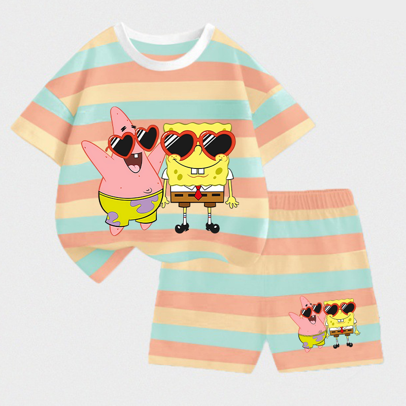 Baby Clothing For Summer - SpongeBobs SquarePants Kids T-shirt Shorts Set
