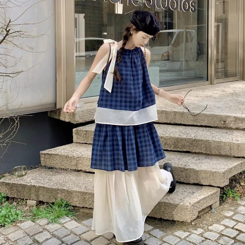 Women's Blue Plaid Two Piece S – обзор и цена Summer Short Set
