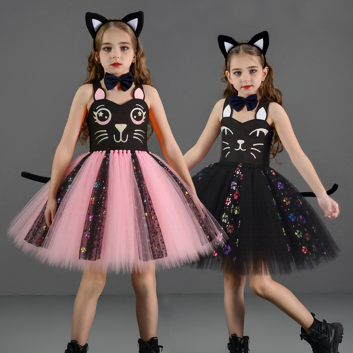 Pink Black Cat Tutu Dress for  – обзор и цена Baby Clothing For Girls