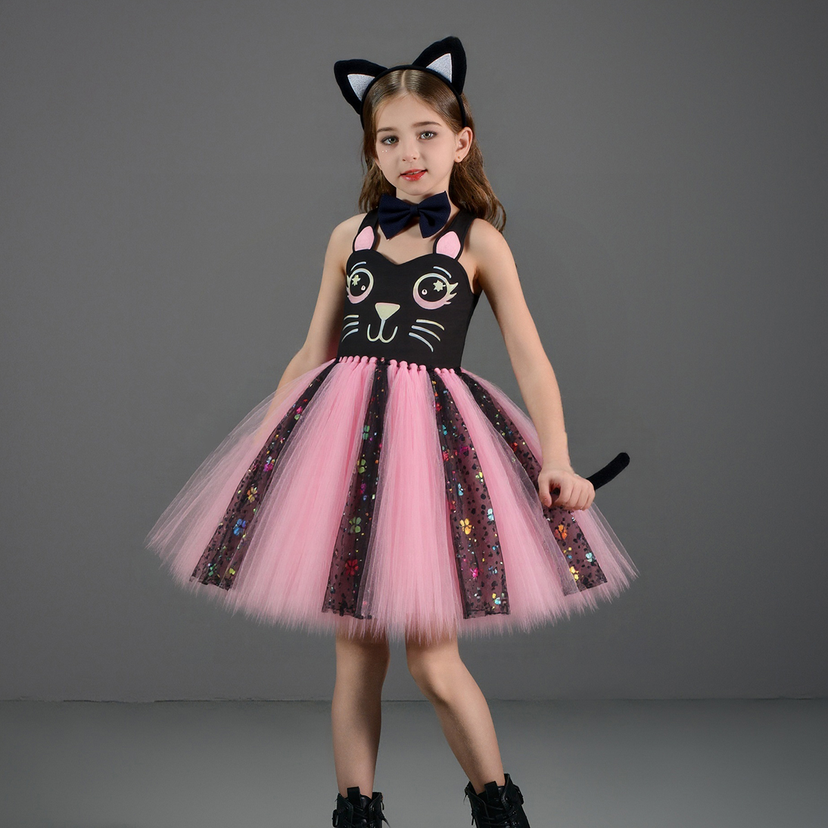 Pink Black Cat Tutu Dress for  – обзор и цена Baby Clothing For Girls