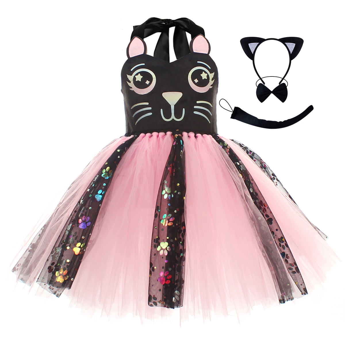 Pink Black Cat Tutu Dress for  – обзор и цена Baby Clothing For Girls