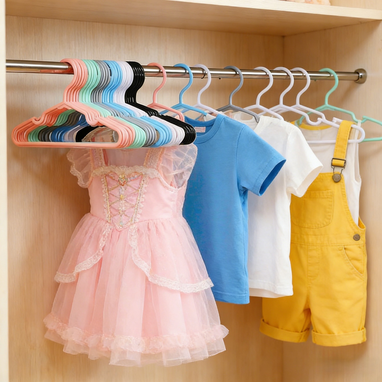10/20Pcs Non-Slip Clothes Hang – обзор и цена Baby Clothing Wardrobe
