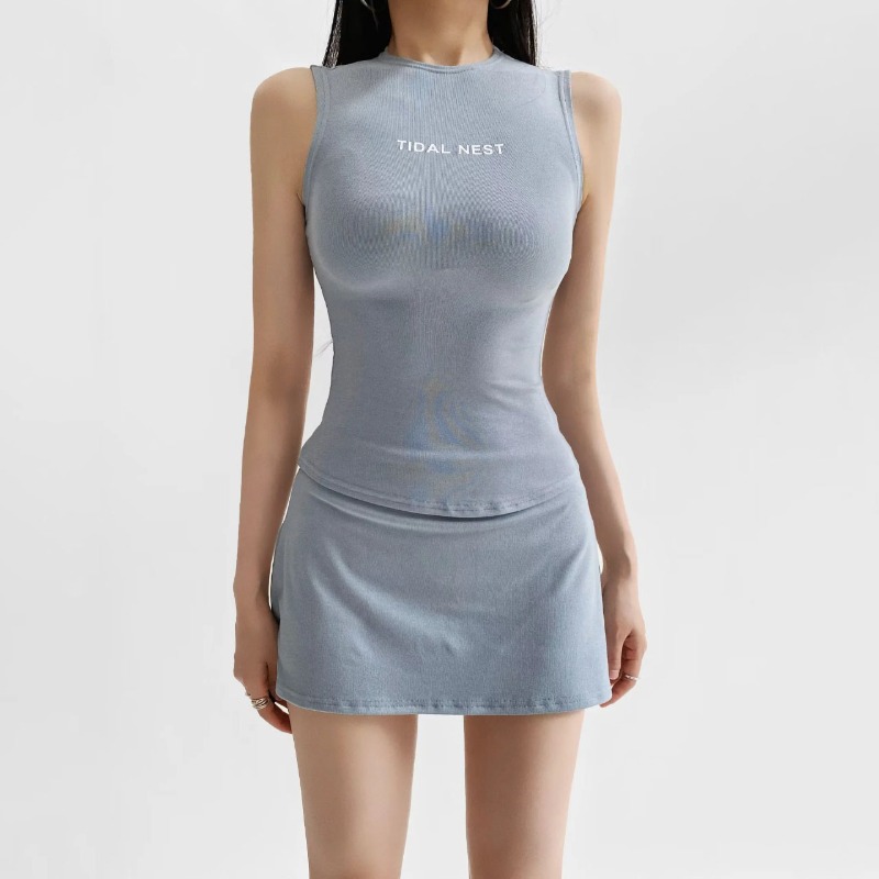 New Letter Printed Round Neck  – обзор и цена Summer Short Set