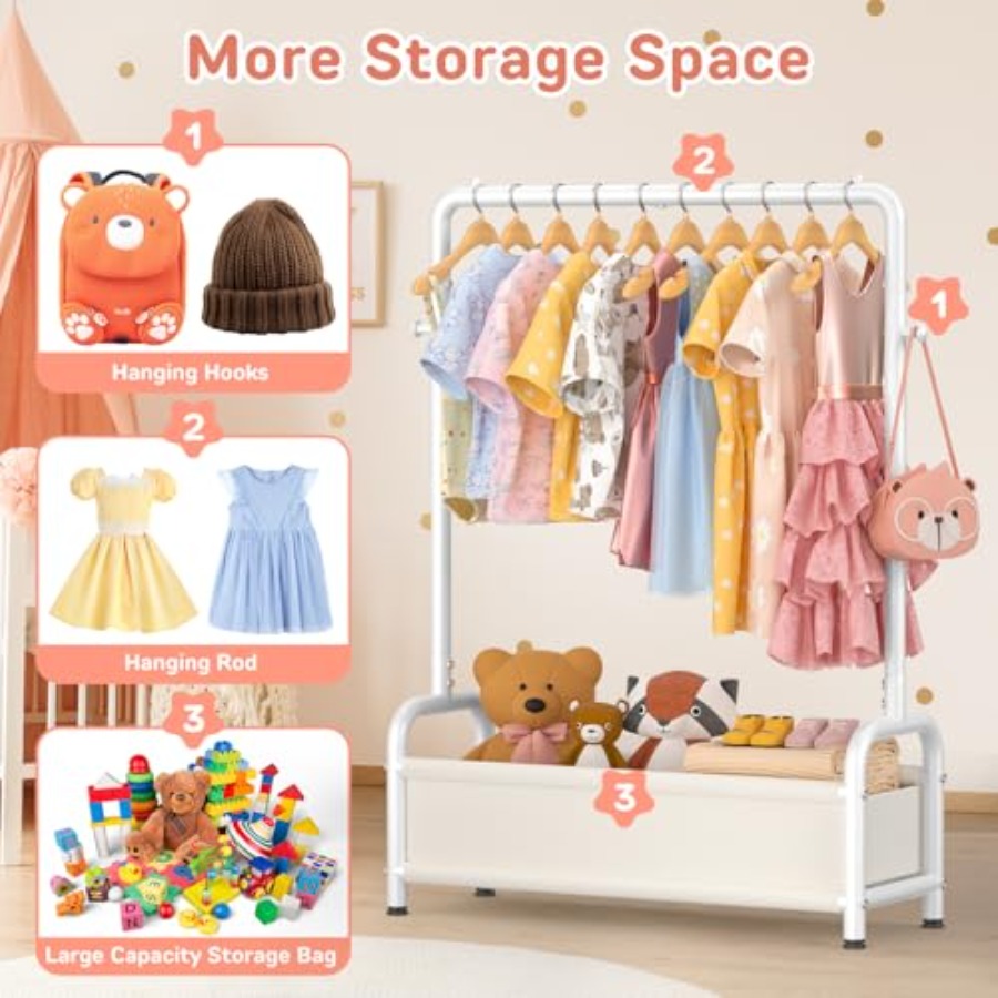 Clothing Rack with Storage She – обзор и цена Baby Clothing Wardrobe
