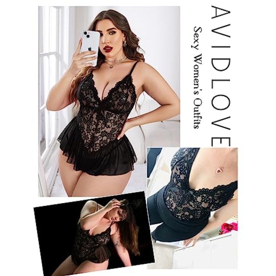Avidlove Plus Size Lingerie fo – обзор и цена Bamboo Bodysuit Baby