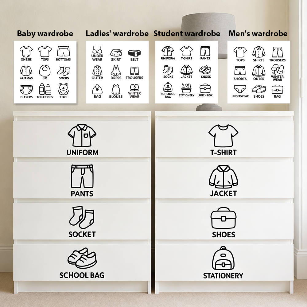 9 pcs/Sheet, Wardrobe Organize – обзор и цена Baby Clothing Wardrobe
