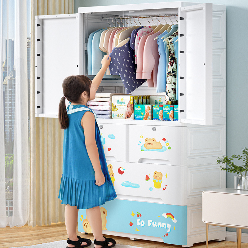 oversized double-door plastic  – обзор и цена Baby Clothing Wardrobe